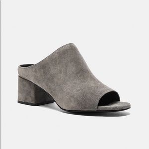 3.1 Phillip Lim Cube Open Toe Slip on Shoes. Real Suede.